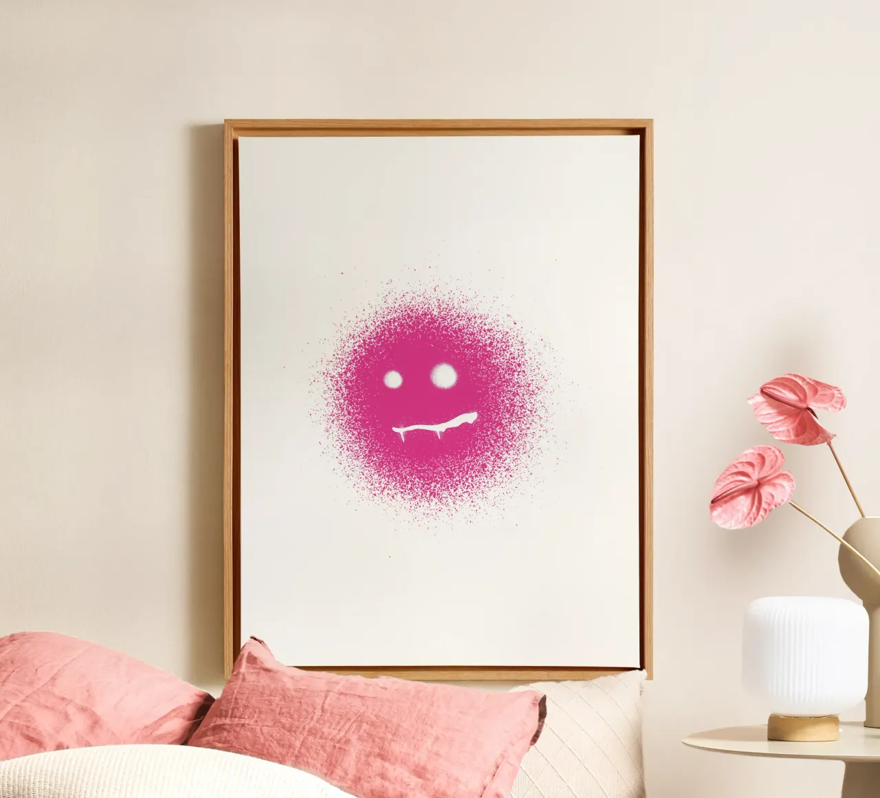 Vamp Smily tela con Cornice a cassetta da Flo Klein