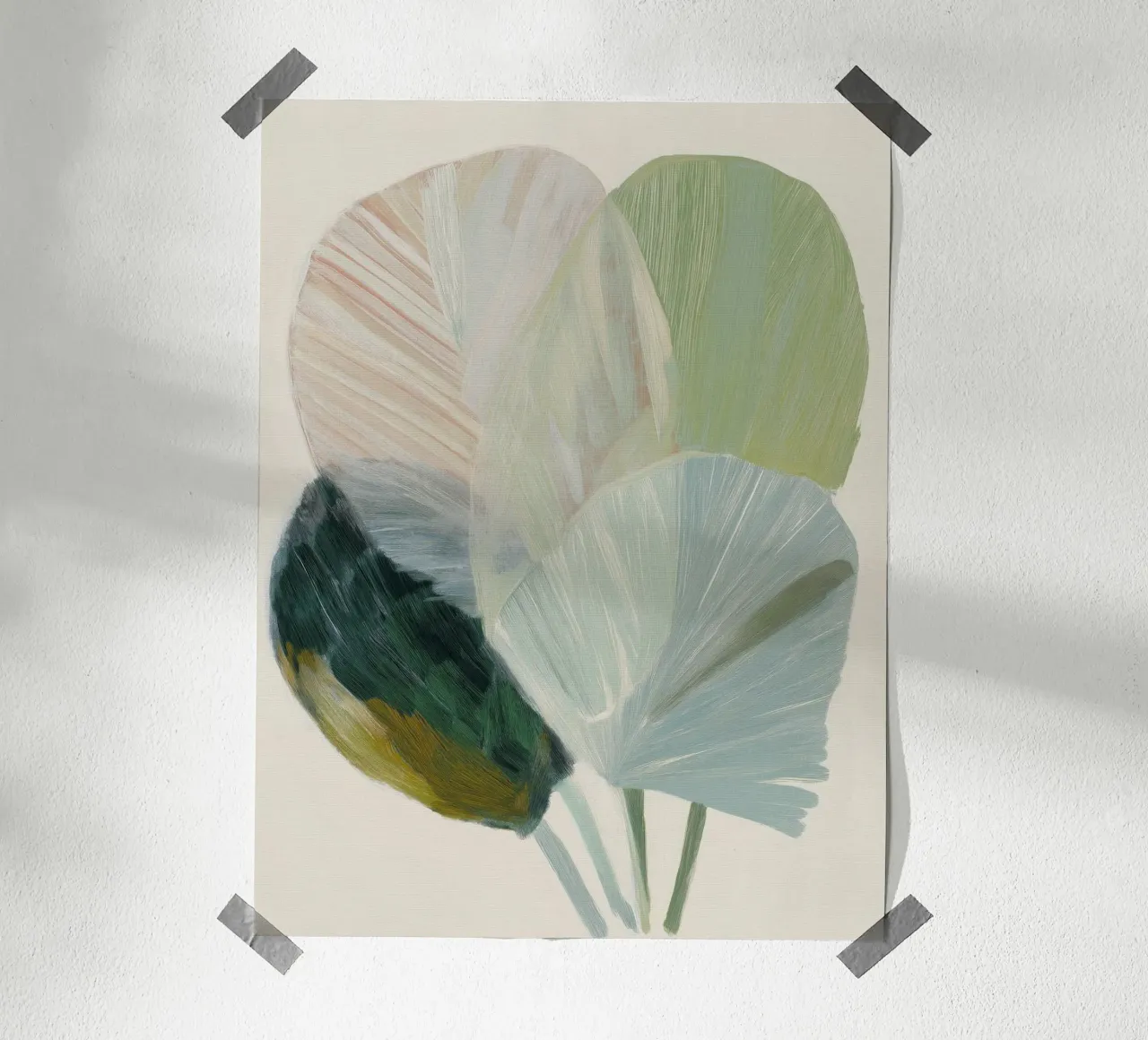 Pastel Botanics poster con telaio in plastica da treechild