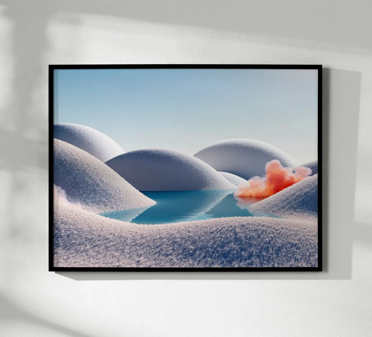 Snow wallpaper poster con telaio in alluminio da Musadad Shop