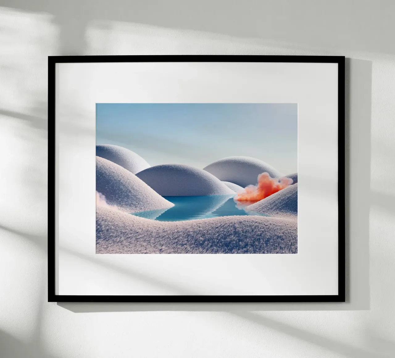 Snow wallpaper poster con telaio in alluminio da Musadad Shop
