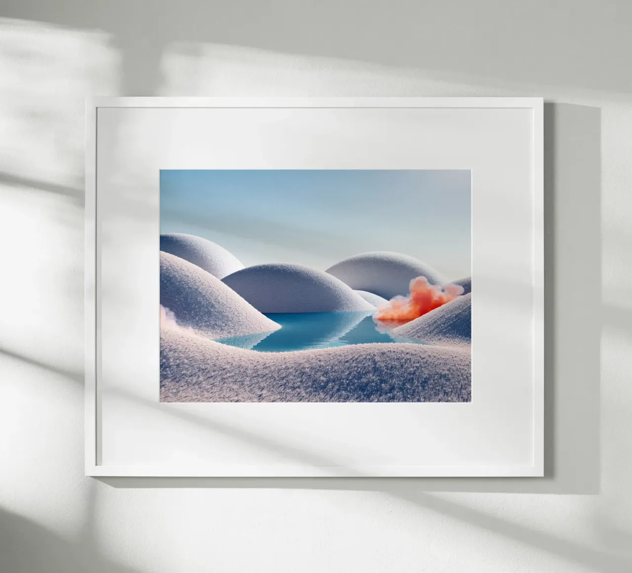 Snow wallpaper poster con telaio in alluminio da Musadad Shop