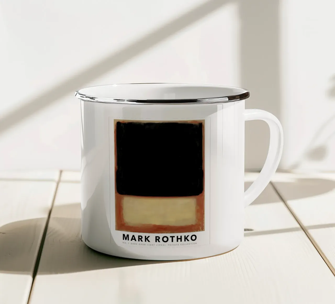 Mark Rothko n. 7 Il buio sulla luce 1954 tazza in smalto da Lile Shop
