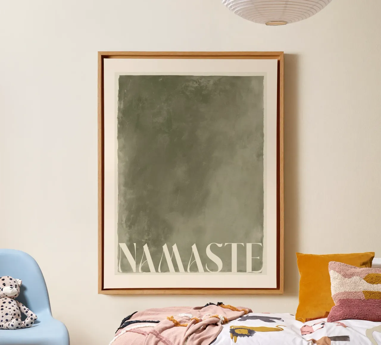Soft Poems No 27 (Namaste) tela con Cornice a cassetta da treechild