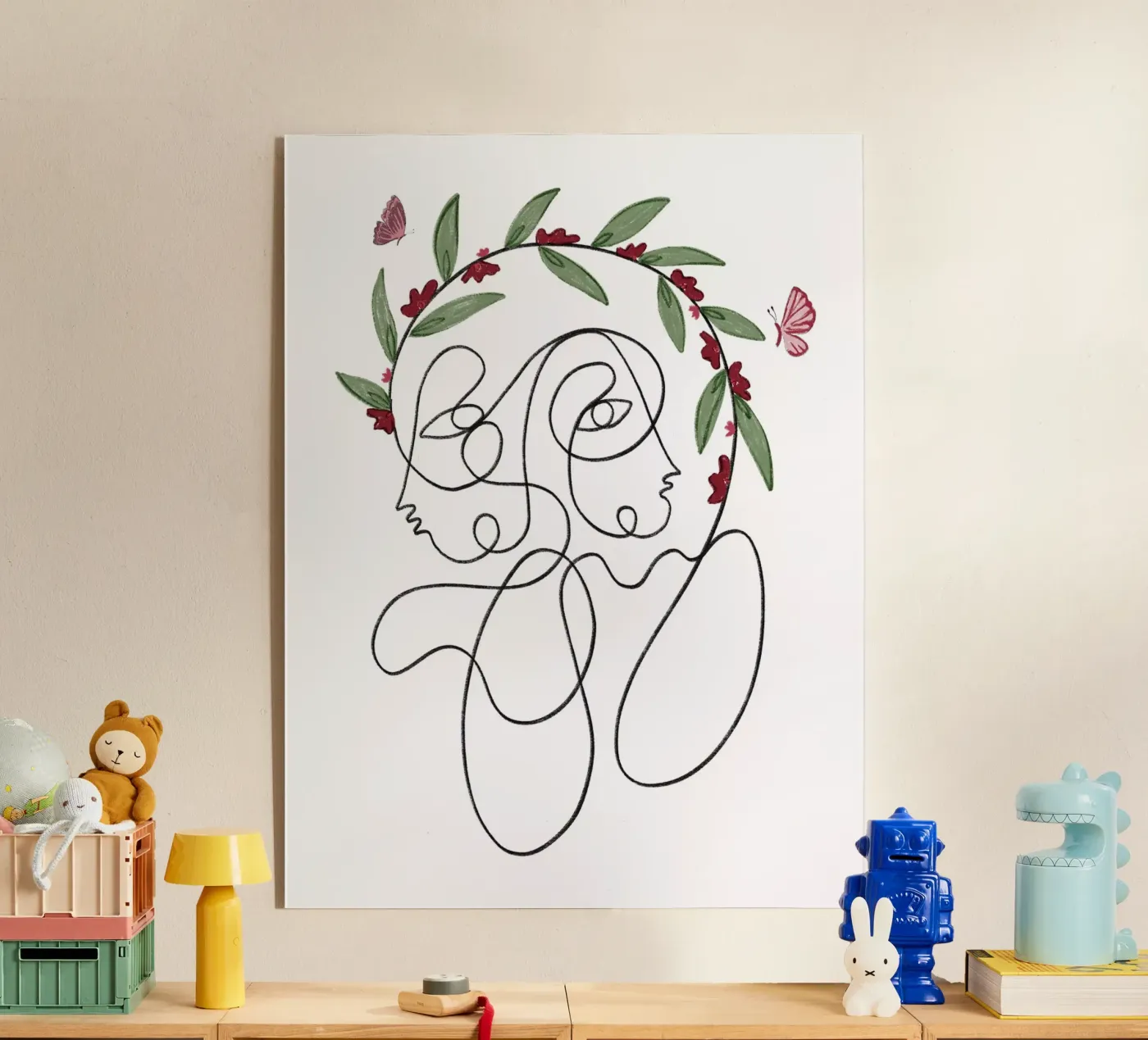 Blossoming Connection Acryl-Glas von Shatha Al Dafai