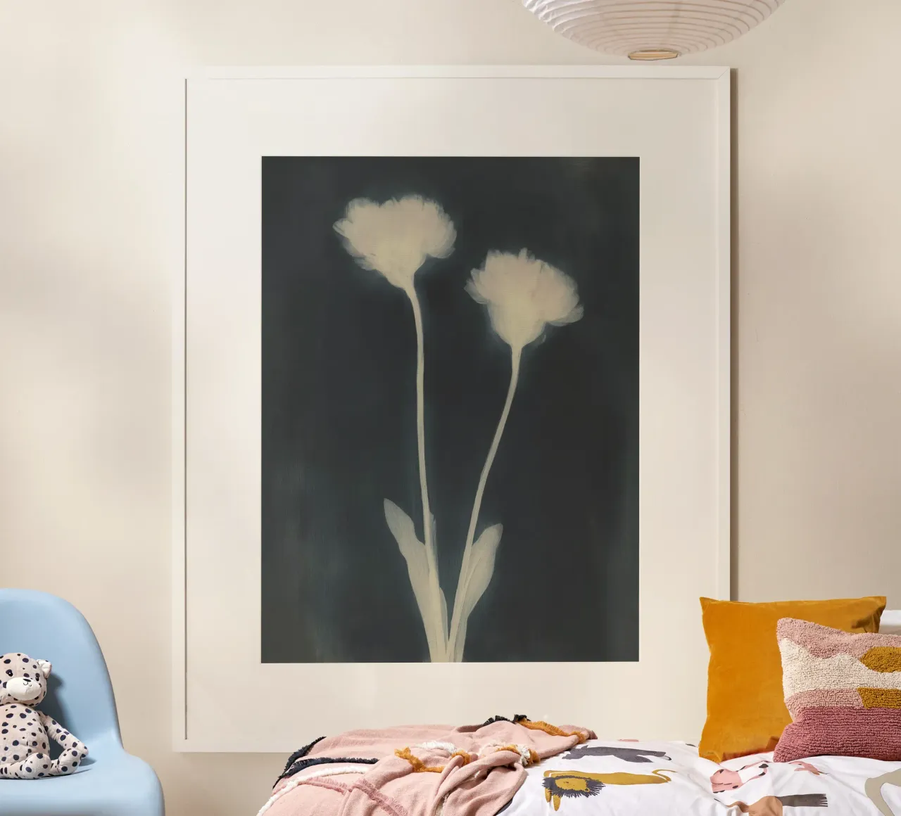 Faded Bloom No 02 poster con telaio in legno da treechild