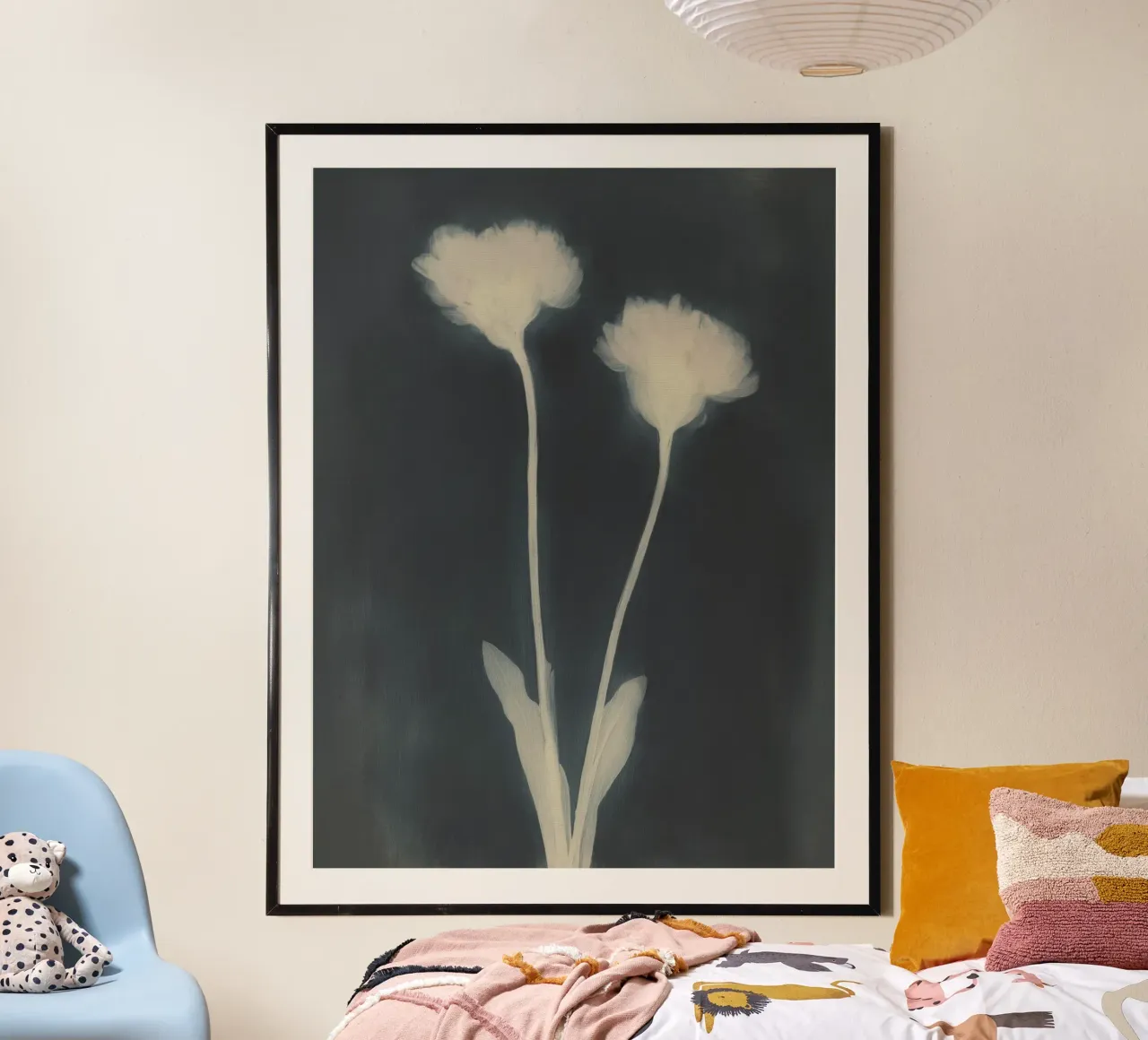 Faded Bloom No 02 poster con telaio in legno da treechild