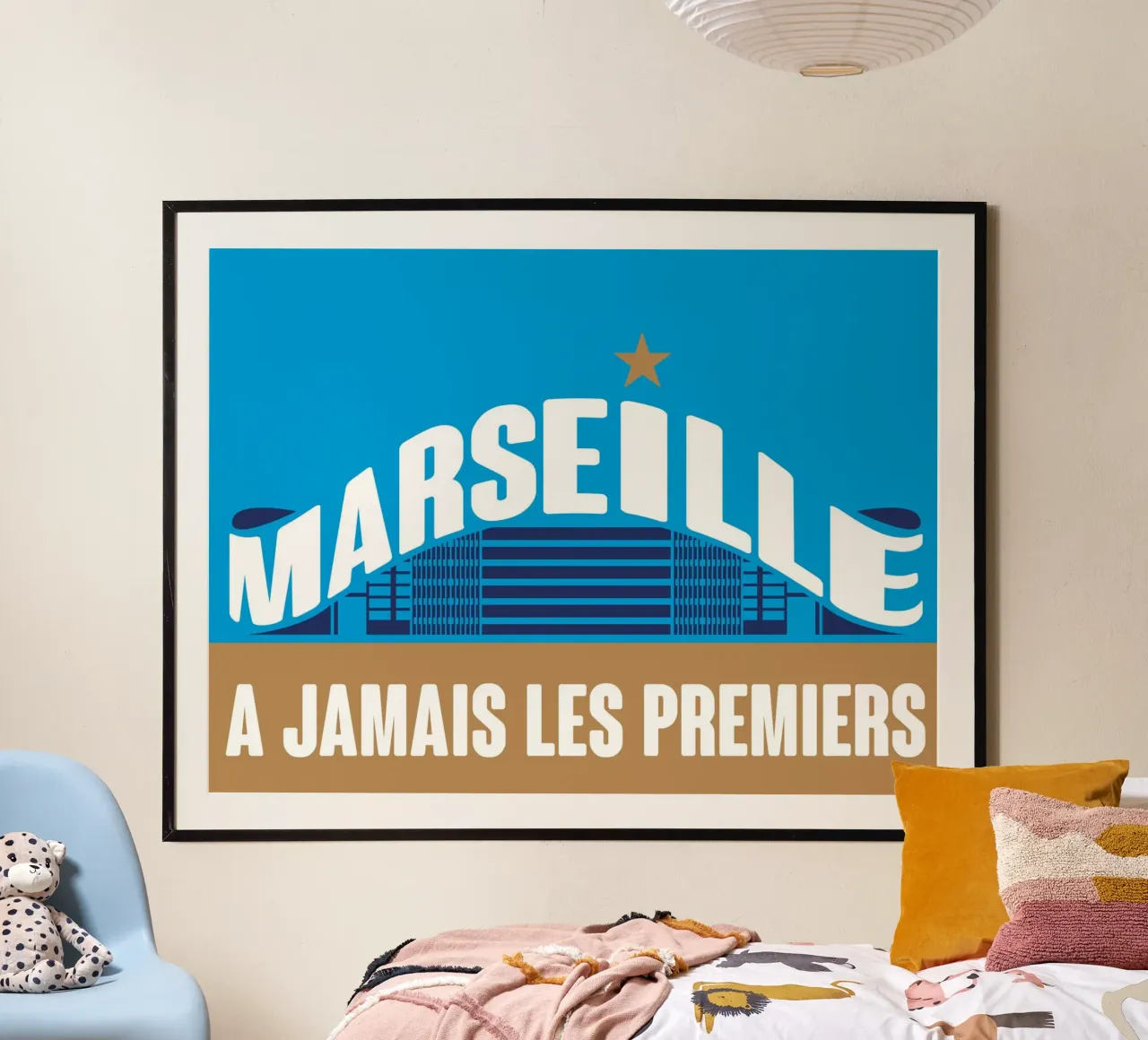 Marsiglia A jamais les premiers poster con telaio in legno da Raphaël Delerue