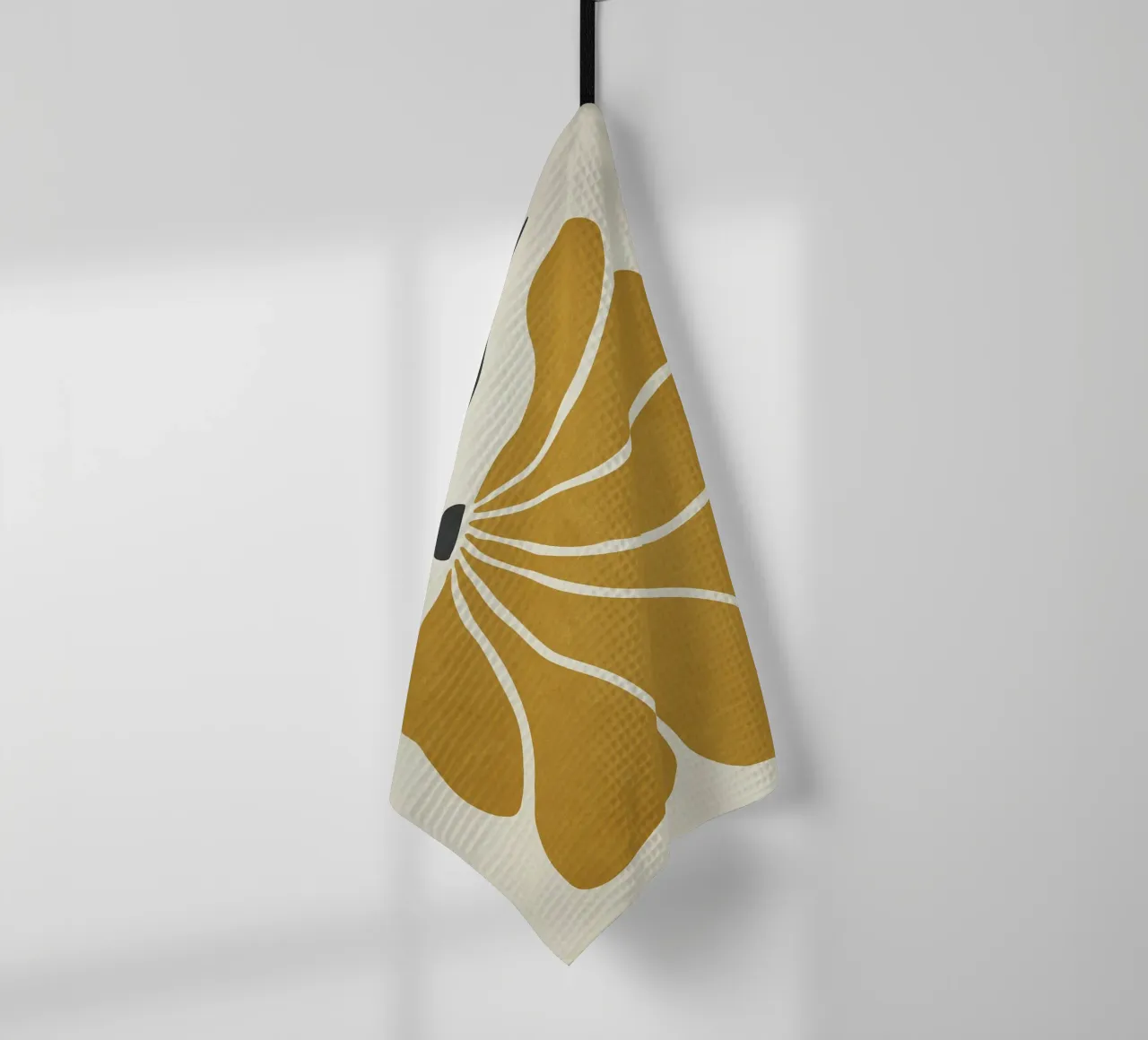 Fleur jaune biologique II torchon de robertmotoiart