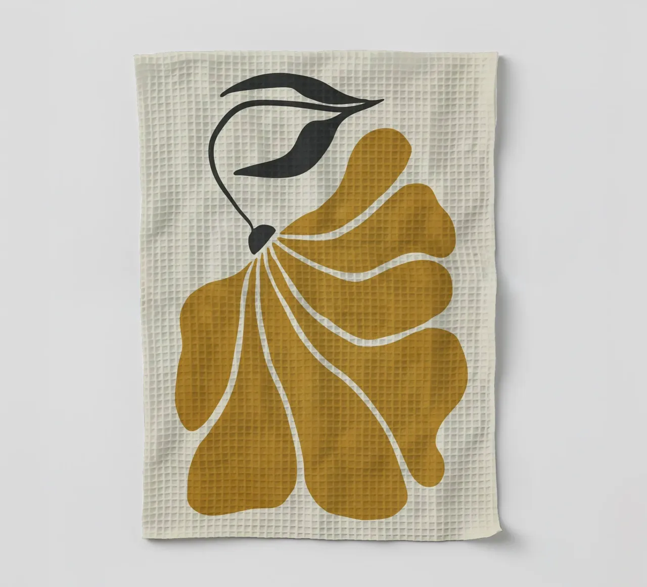 Fleur jaune biologique II torchon de robertmotoiart
