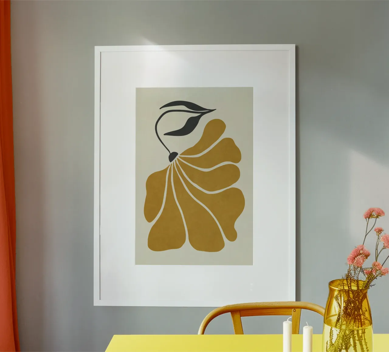 Fiore giallo organico II poster da robertmotoiart