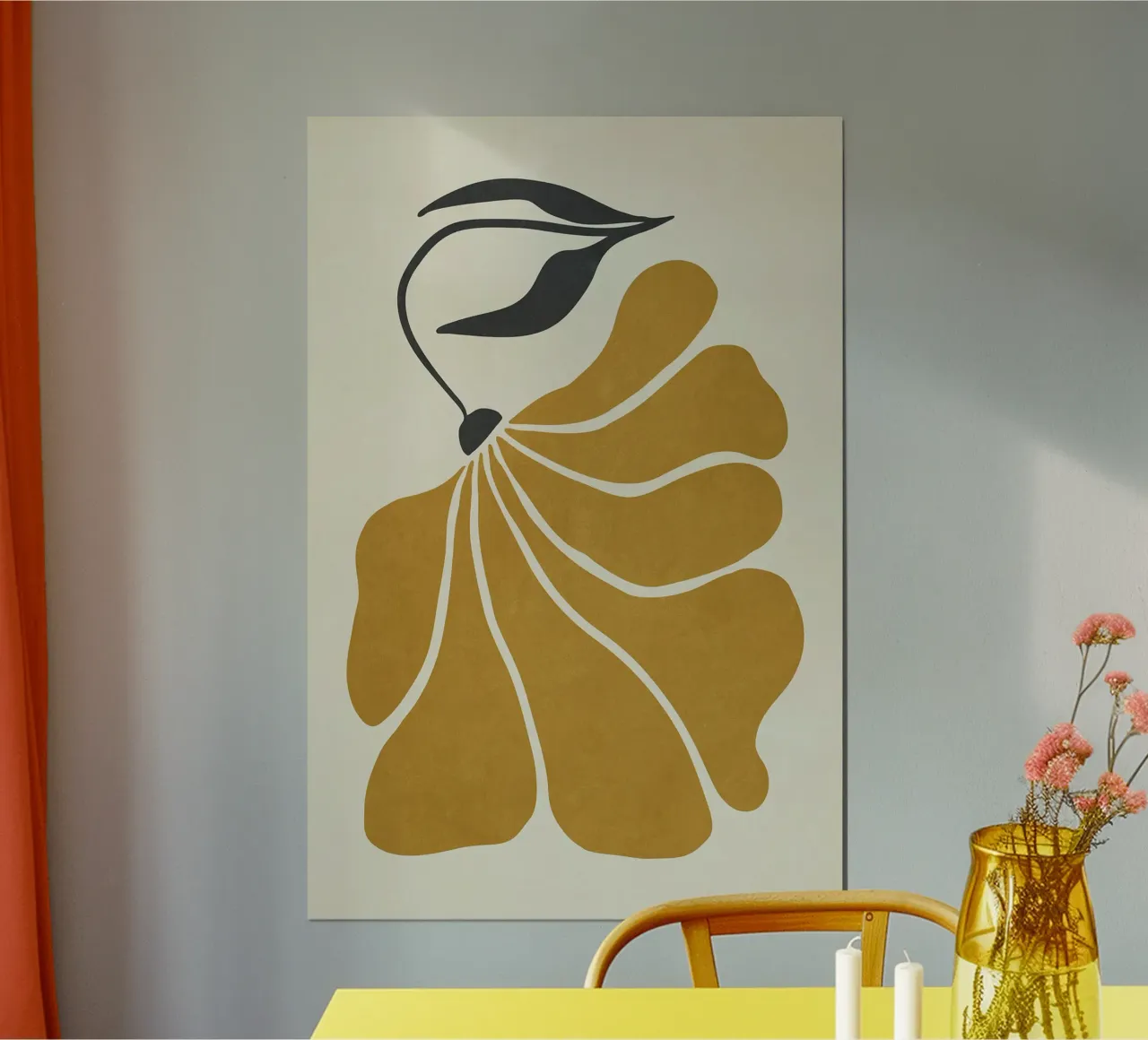 Fiore giallo organico II poster da robertmotoiart