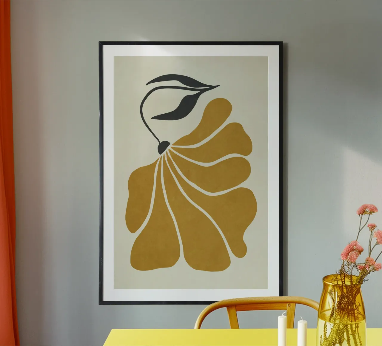 Fiore giallo organico II poster da robertmotoiart