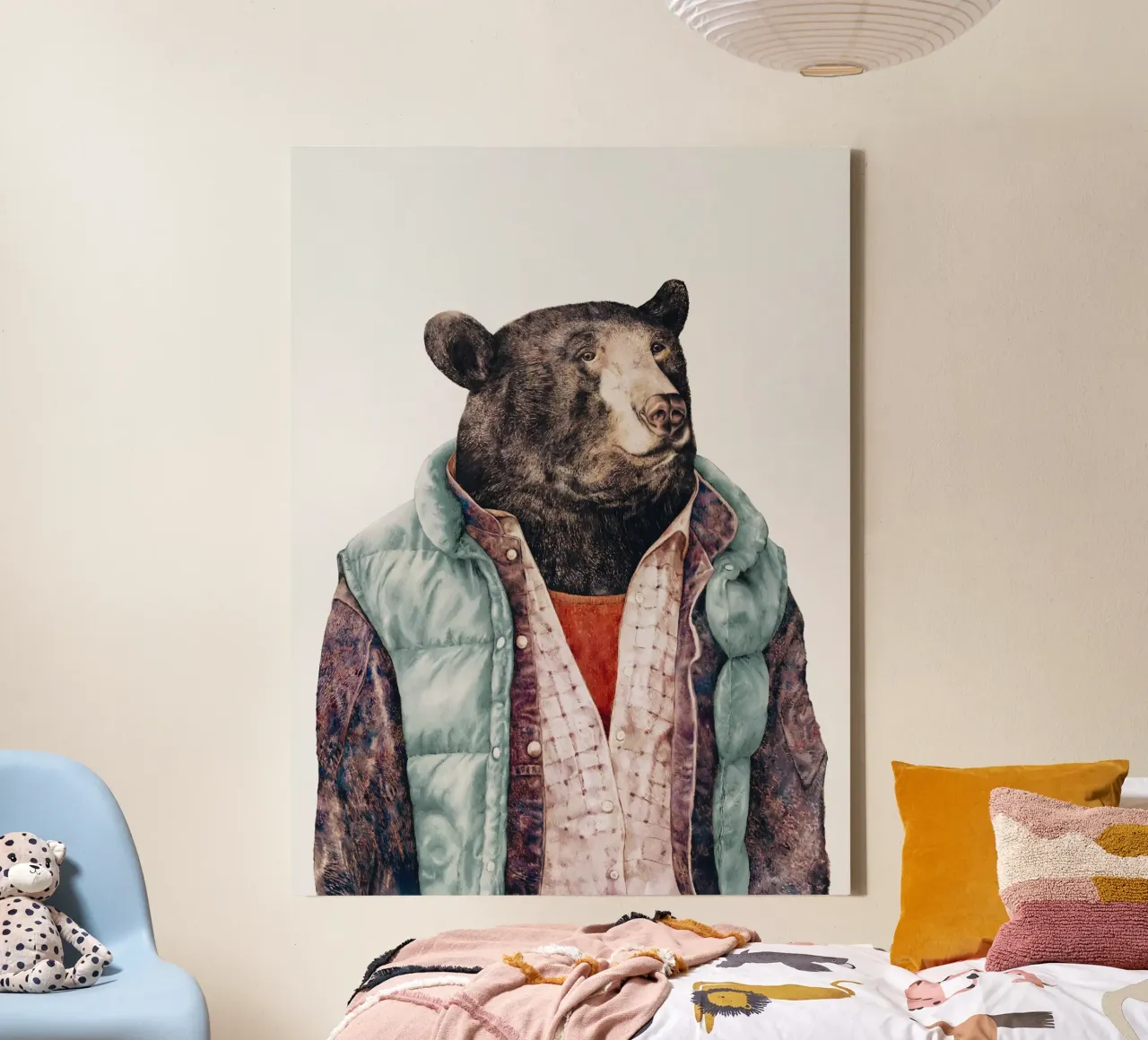 Black Bear Green canvas by Animal Crew