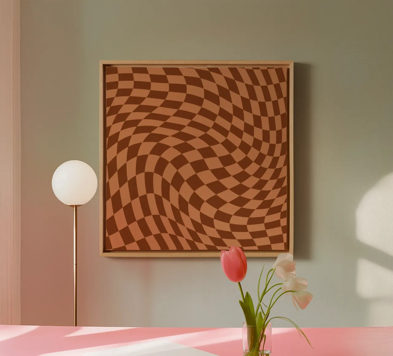 Golvende checker 21 canvas van Little Dean