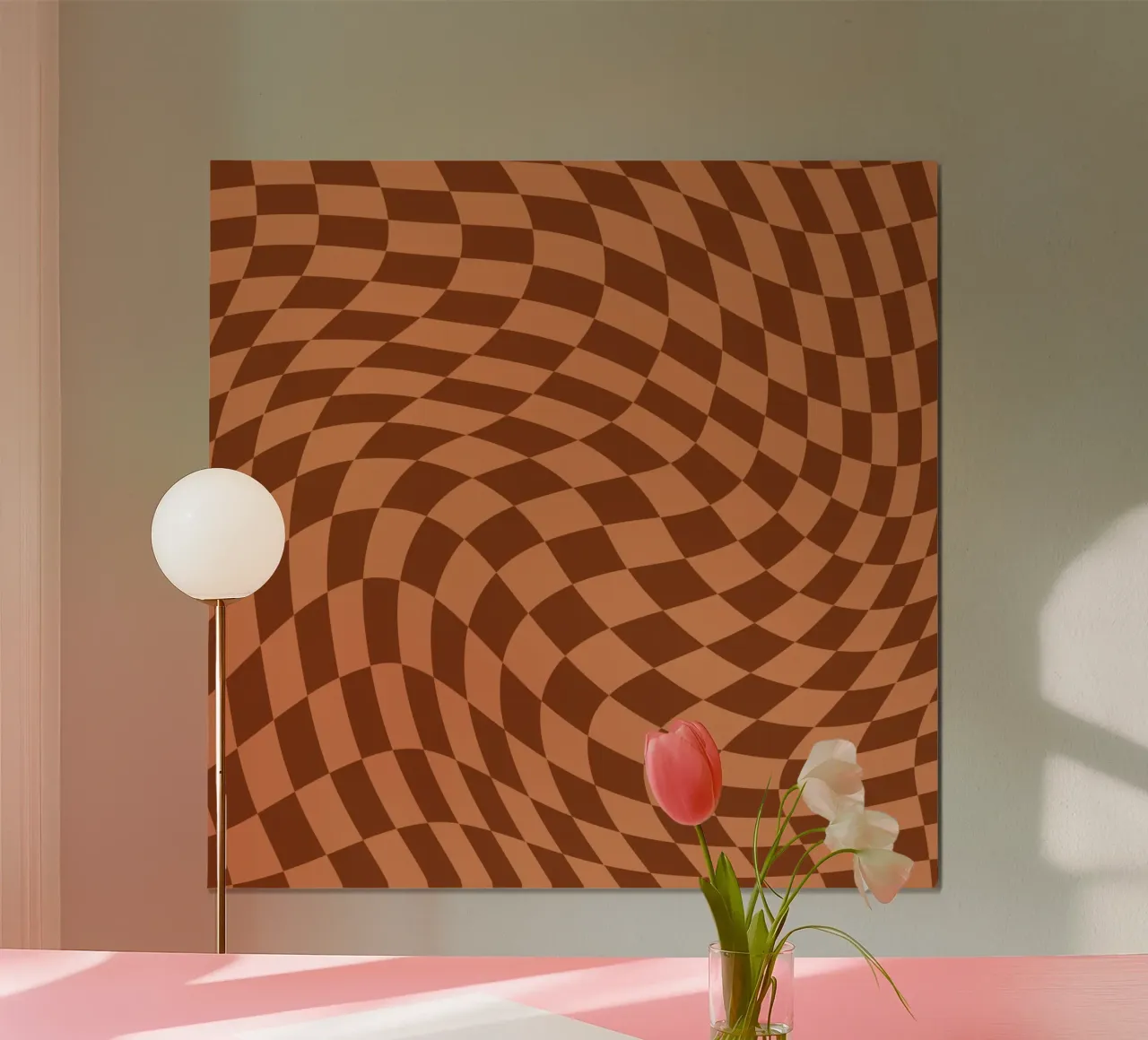 Dama ondulata 21 poster con telaio in legno da Little Dean