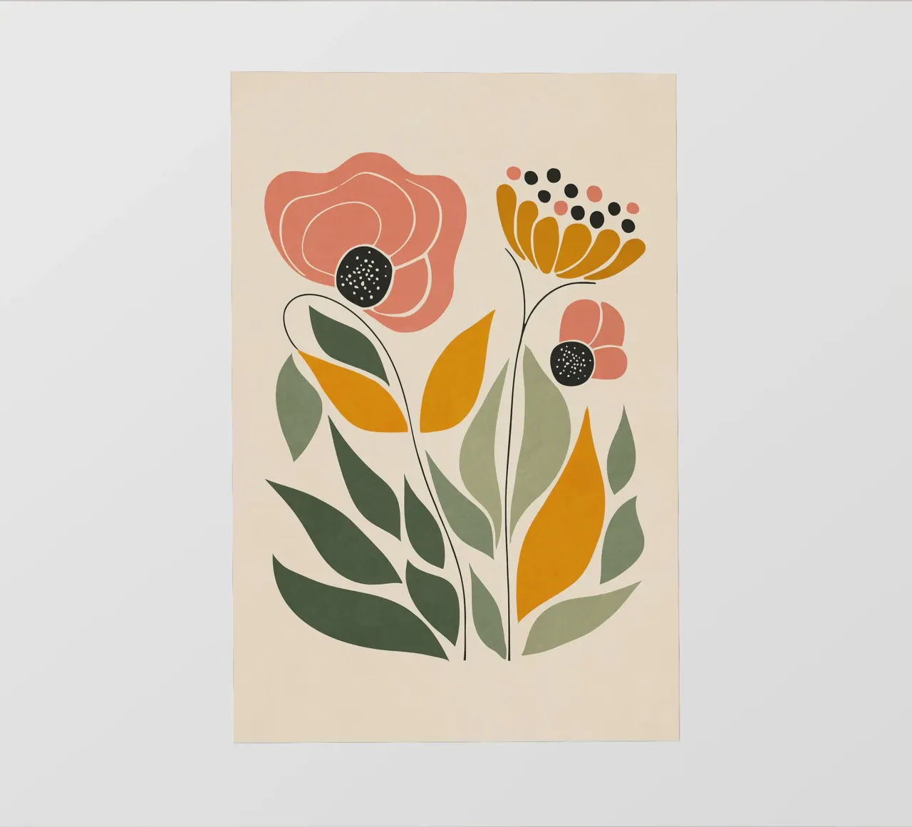 Rosa Arancione Floreale telo in pvc da robertmotoiart