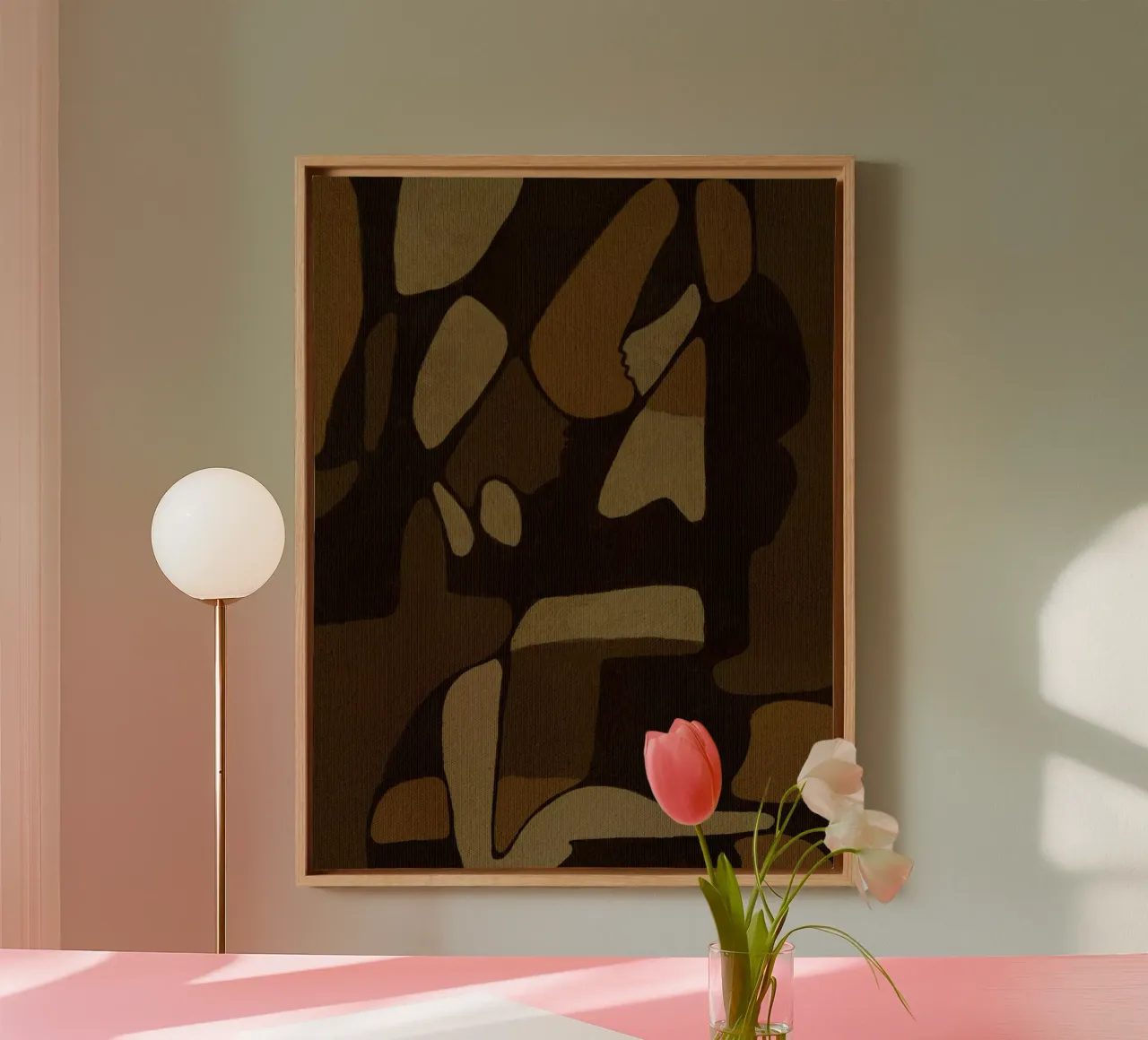 Quiet Solace 2 canvas met Baklijst van Shatha Al Dafai