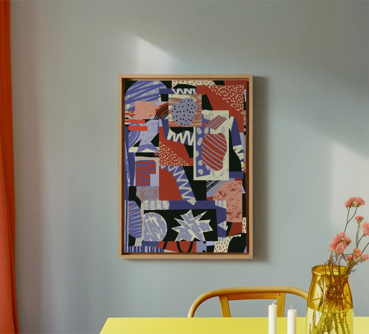 Silent Structure canvas met Baklijst van RS LAB STUDIO