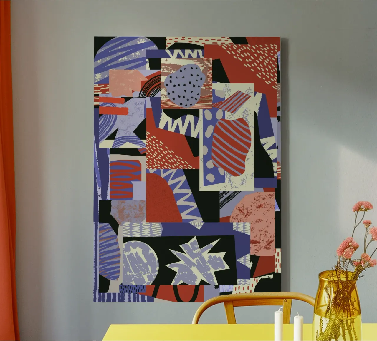 Silent Structure canvas met Baklijst van RS LAB STUDIO
