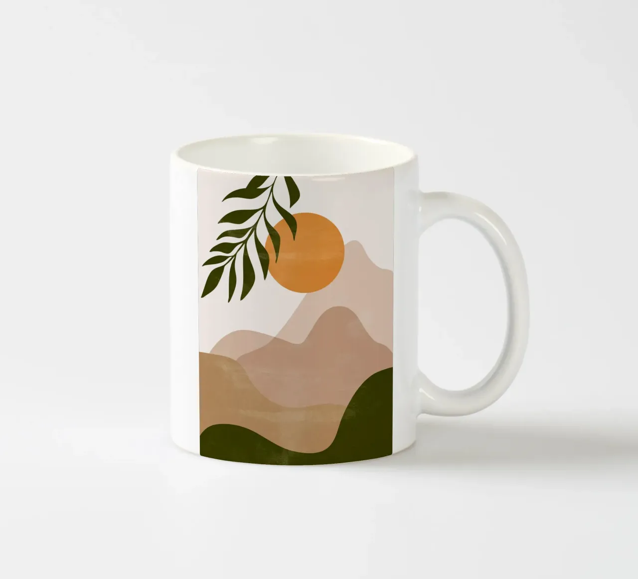 Tramonto in montagna II tazza in ceramica da lennytravers