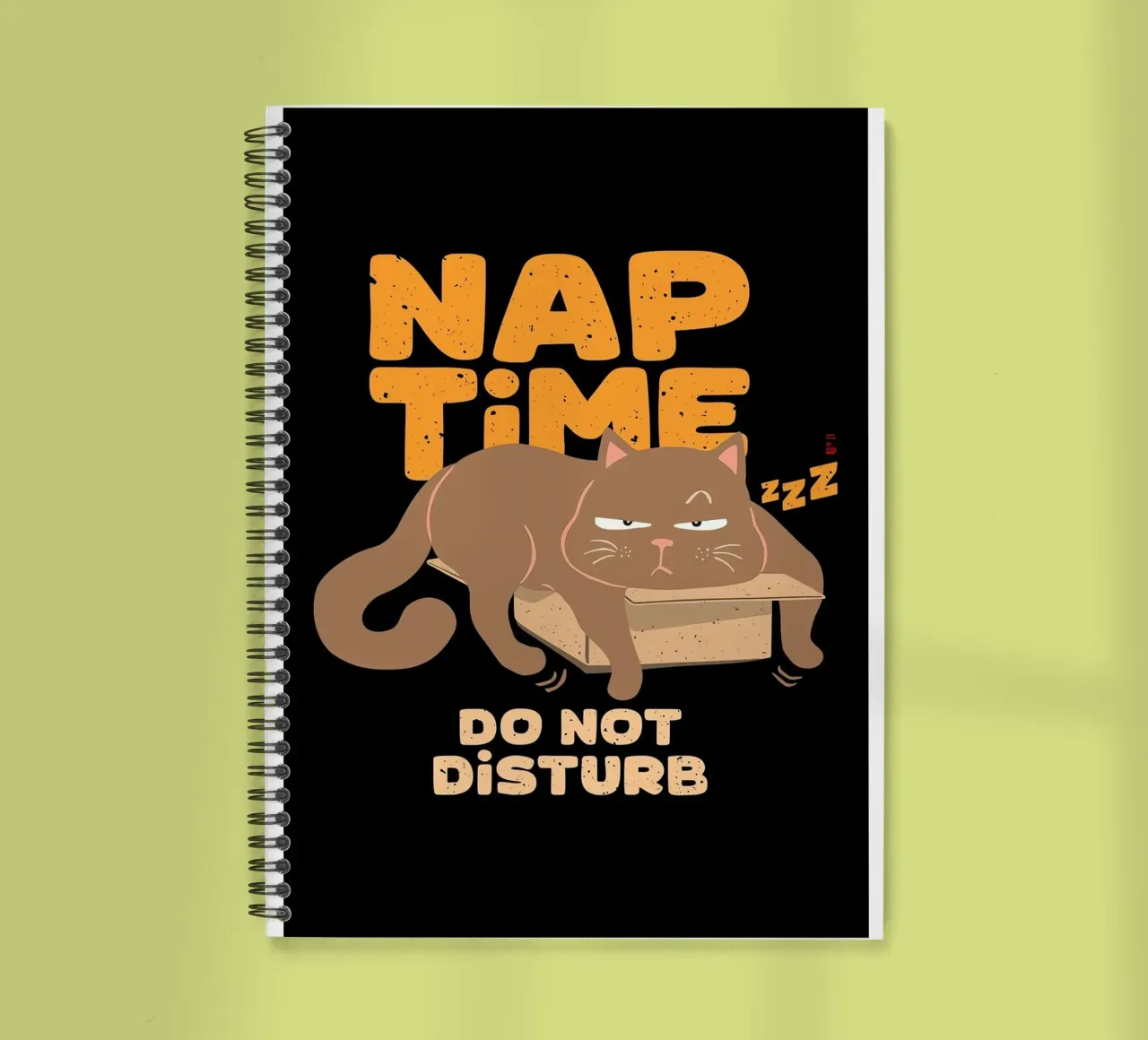 Nap Time do not Disturb spiral notebook by Arjun
