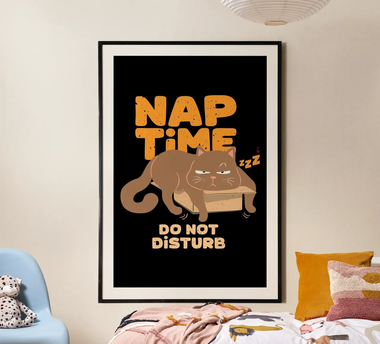 Ora del pisolino, non disturbare poster con telaio in plastica da Arjun