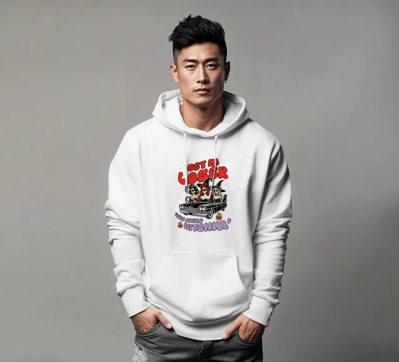 Get in loser, we're going witchin felpa con cappuccio da edsonramosart