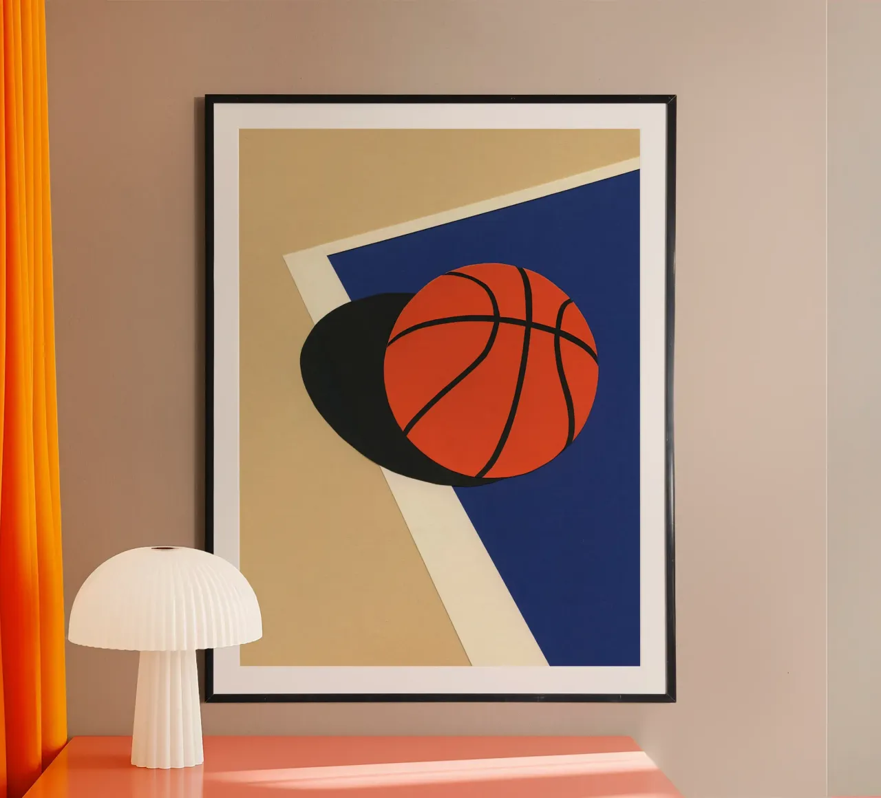 Squadra di basket di Oakland poster con telaio in legno da lawrencearmstron