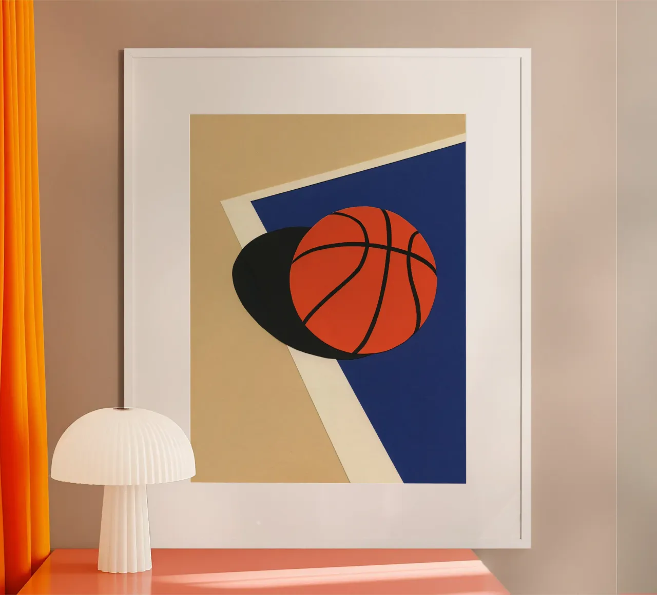 Squadra di basket di Oakland poster con telaio in legno da lawrencearmstron