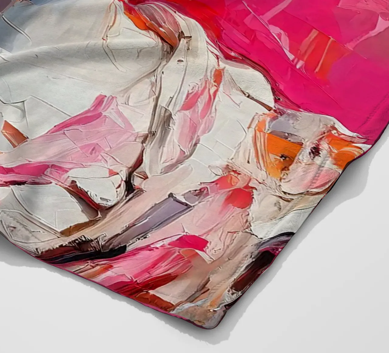 Ritratto Pop Art Scultura con cuffie Michelangelo David coperta in pile da Take Your Art BV