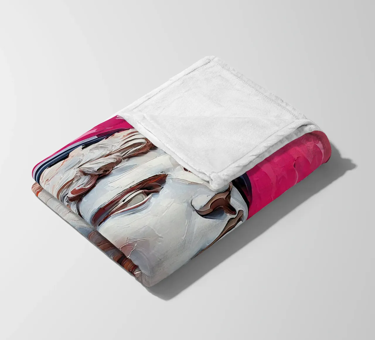 Ritratto Pop Art Scultura con cuffie Michelangelo David coperta in pile da Take Your Art BV