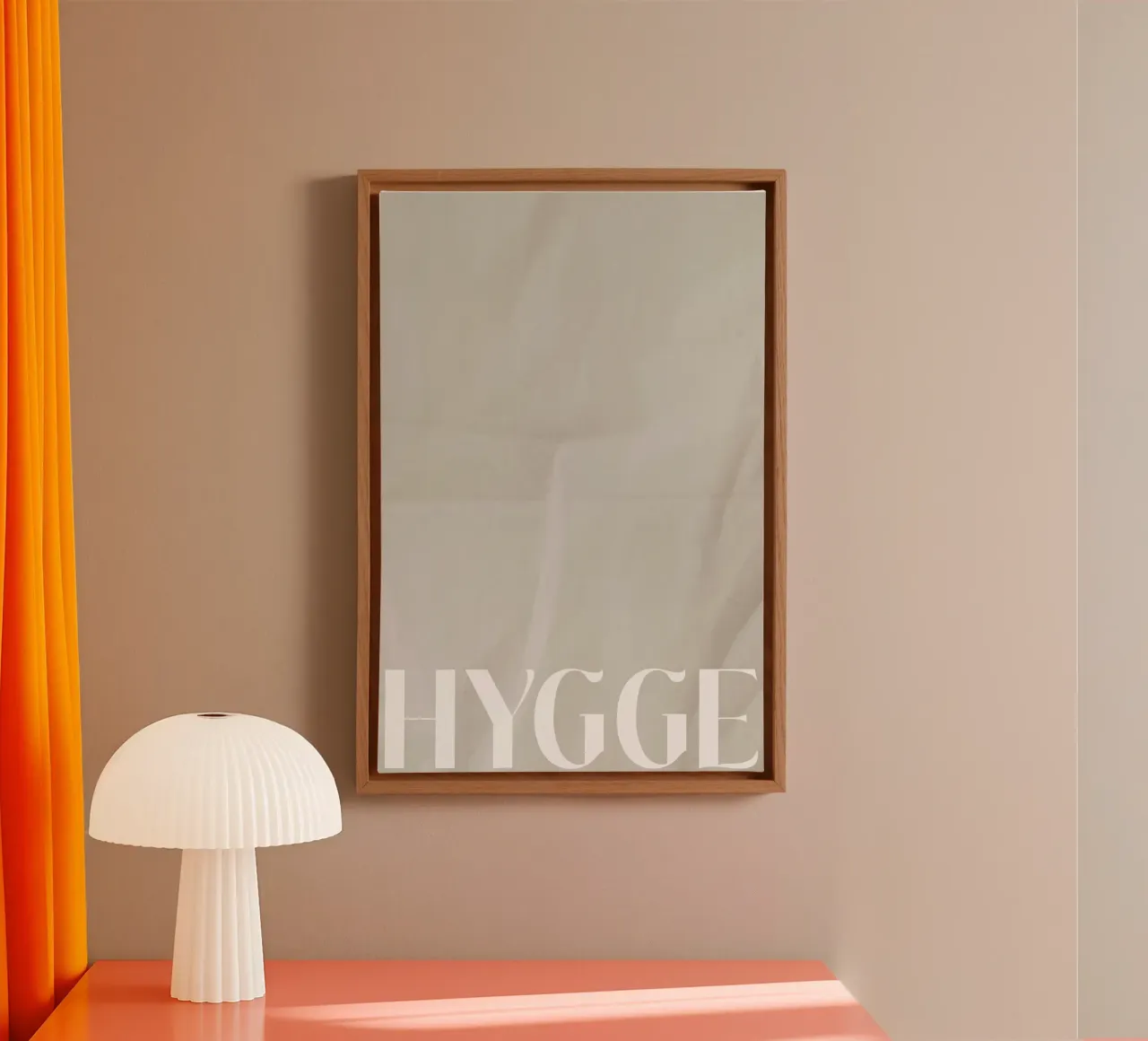 HYGGE (Whisper Words Series) tela con Cornice a cassetta da treechild