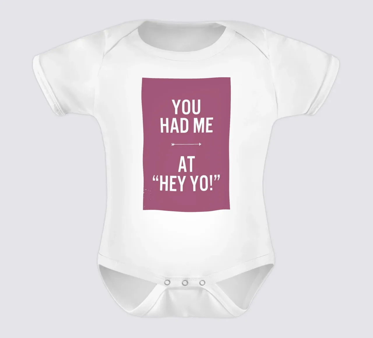 Hey Yo short-sleeve baby romper by LeDieg