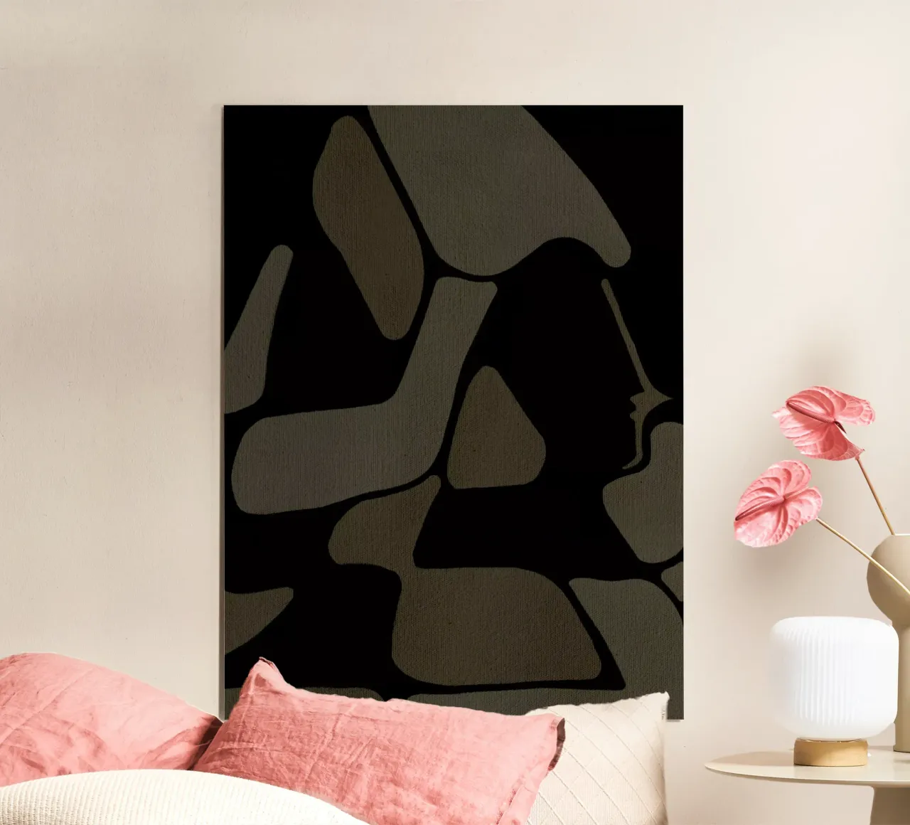 Inner Stillness 1 poster con telaio in alluminio da Shatha Al Dafai