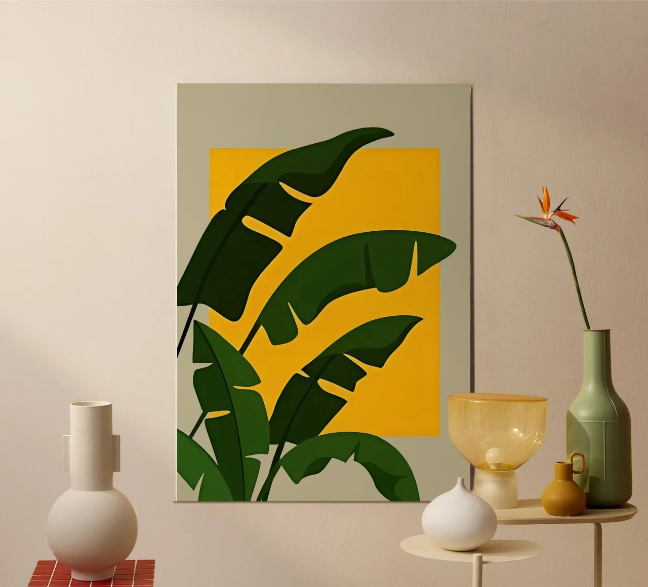 Banana Leaf poster con telaio in plastica da Jose