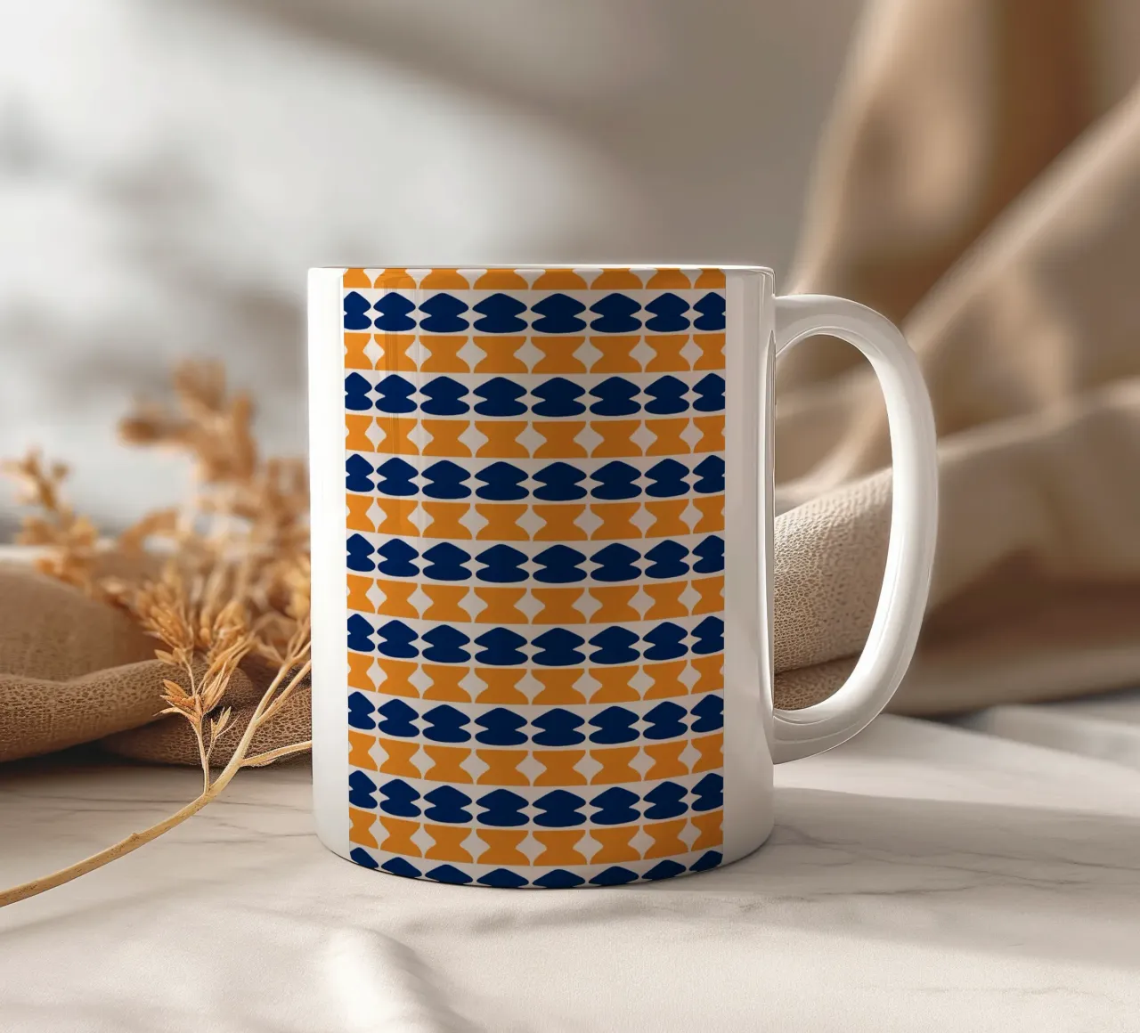 Schema ripetitivo 04 tazza in ceramica da Little Dean