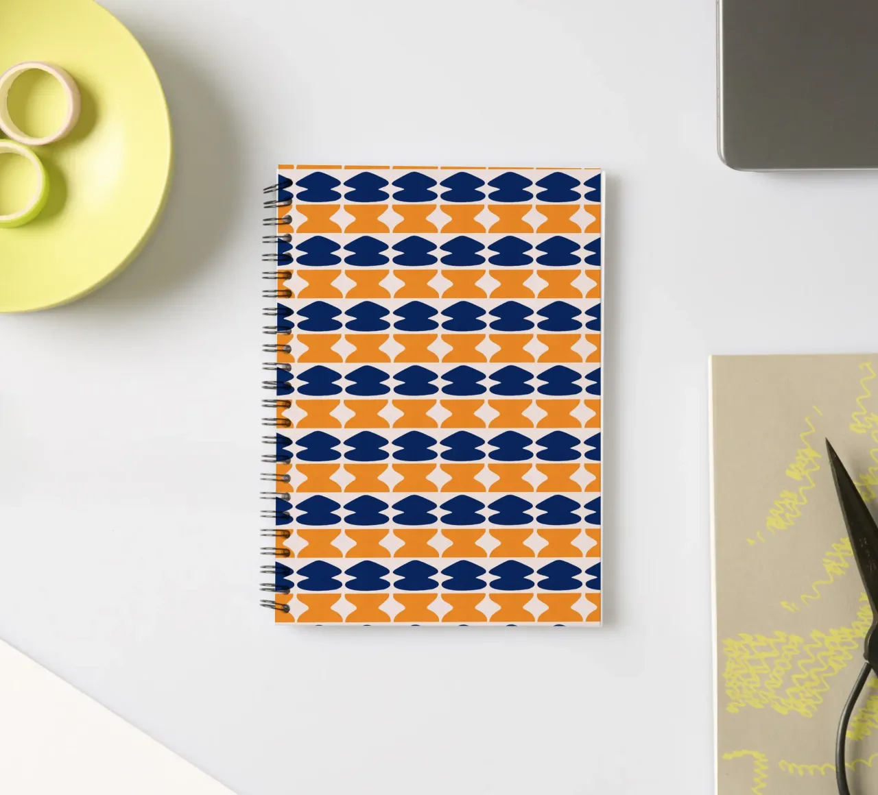 Repetitive pattern 04 spiral notebook by Little Dean