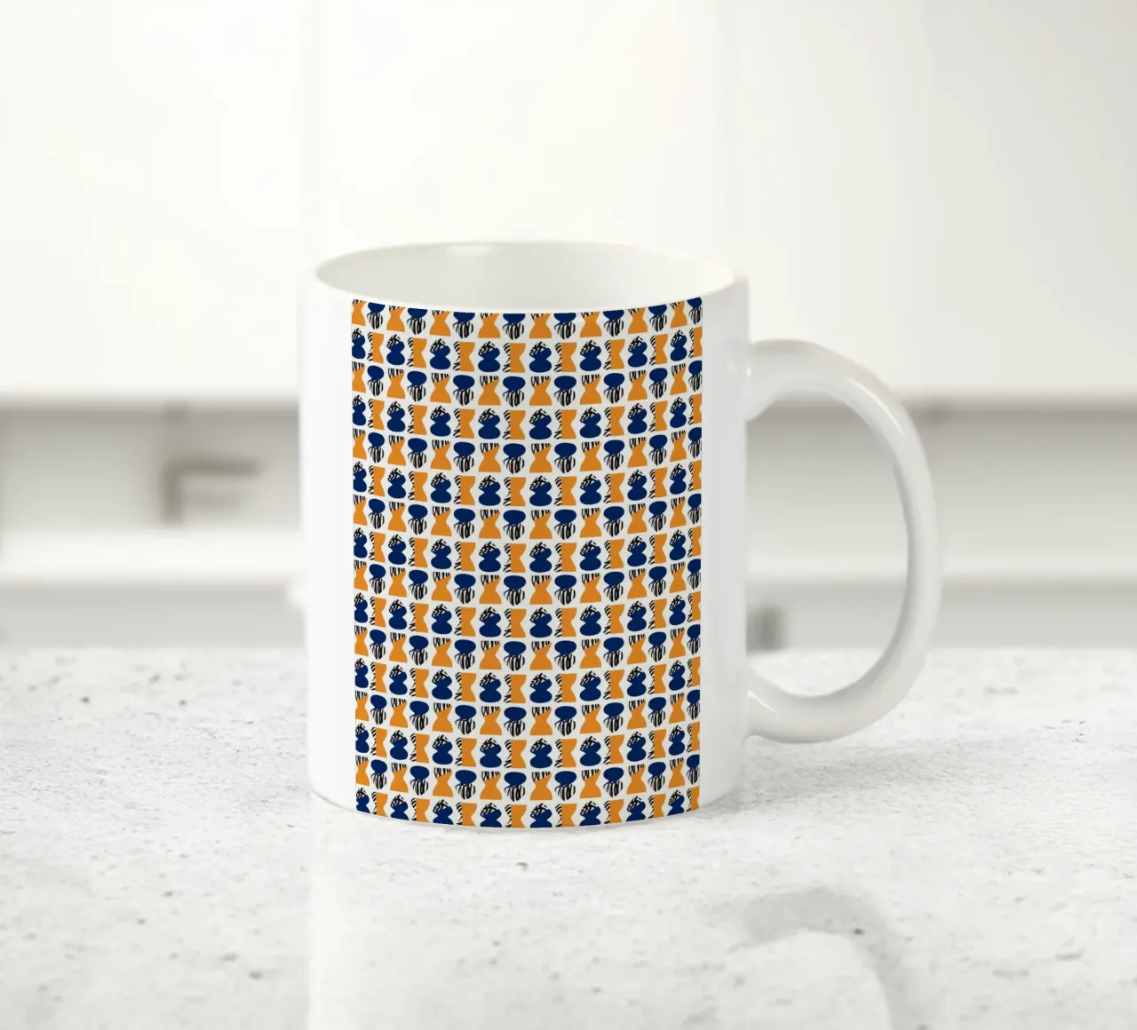 Schema ripetitivo 05 tazza in ceramica da Little Dean