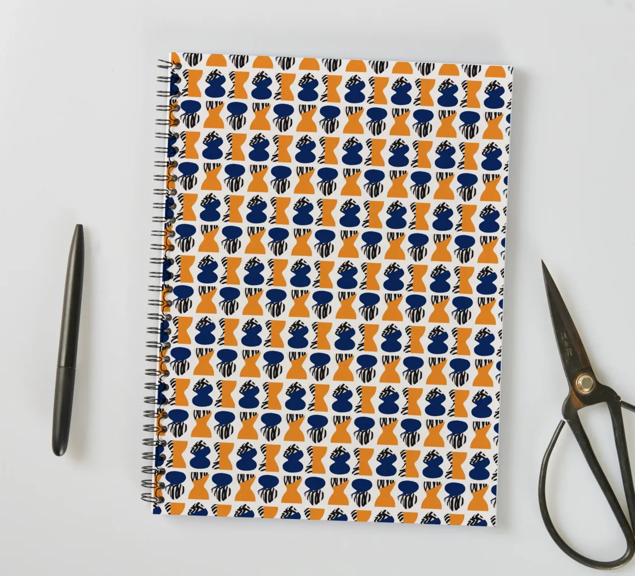 Repetitive pattern 05 spiral notebook by Little Dean