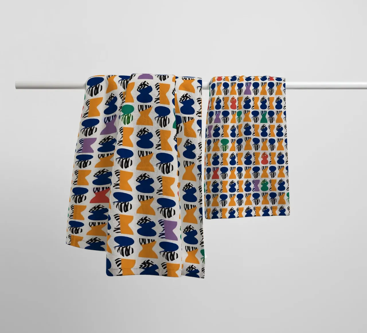 Repetitive pattern 06 towel by Little Dean
