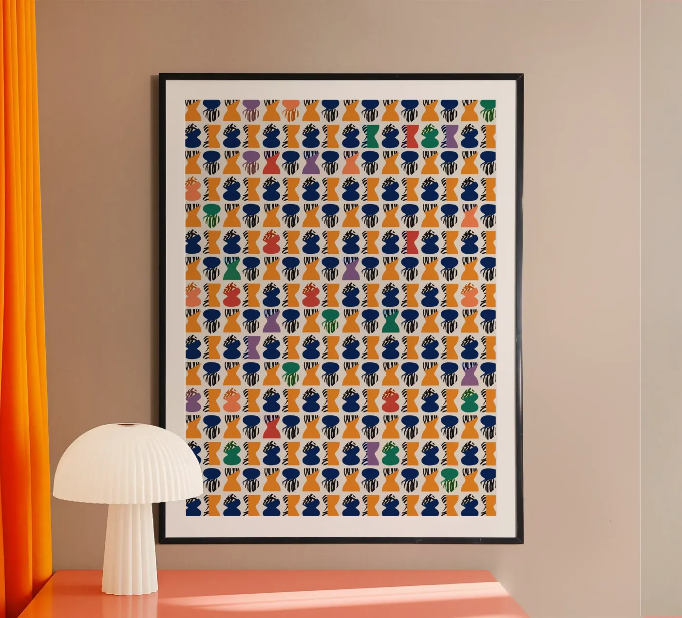 Repetitive pattern 06 poster van Little Dean