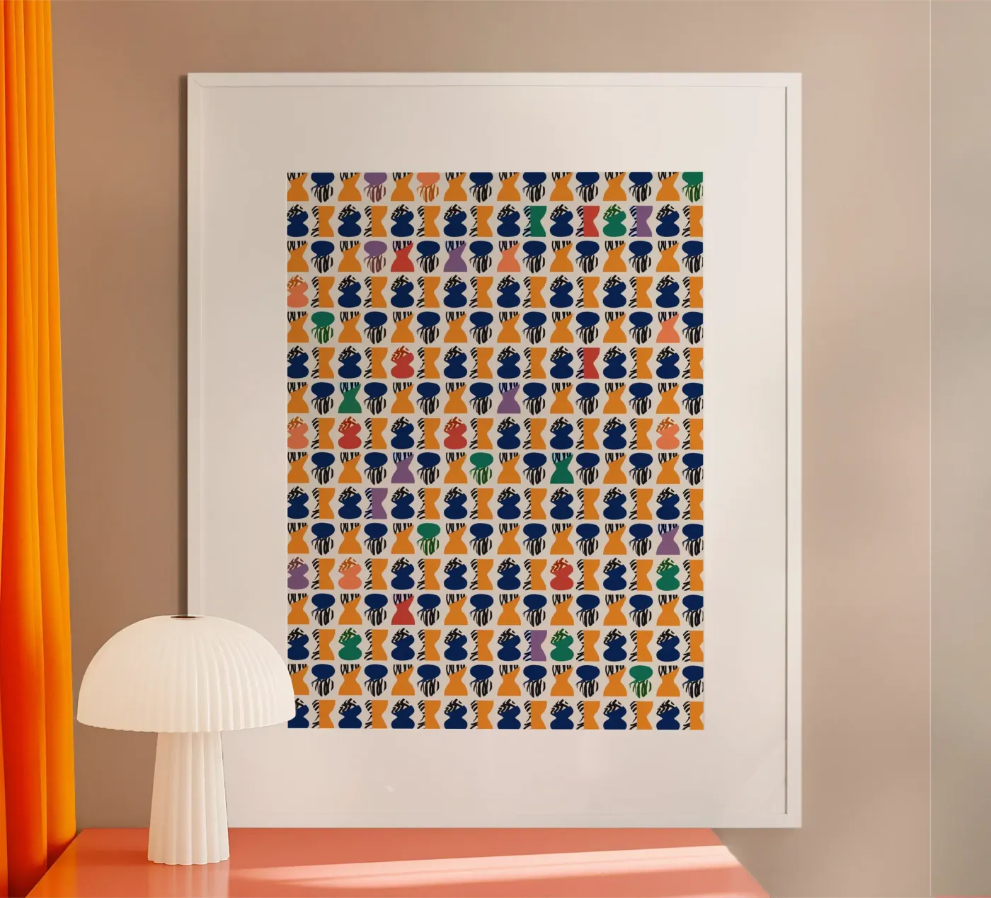 Repetitive pattern 06 poster van Little Dean