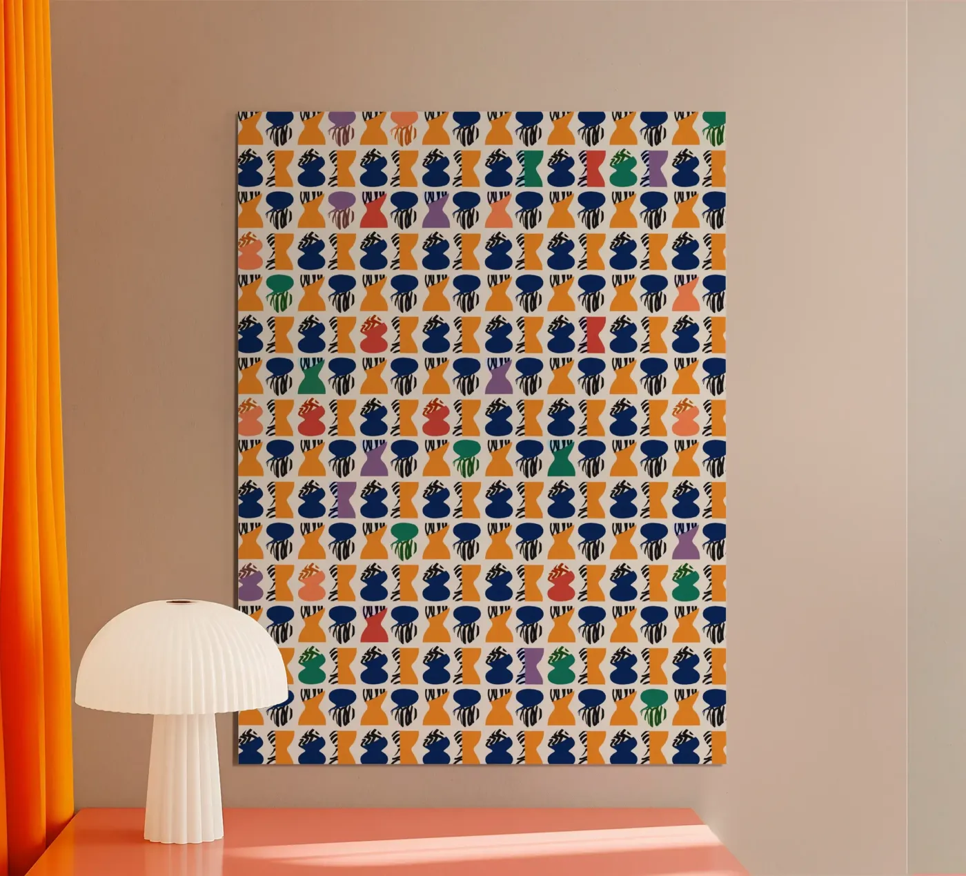 Repetitive pattern 06 poster van Little Dean