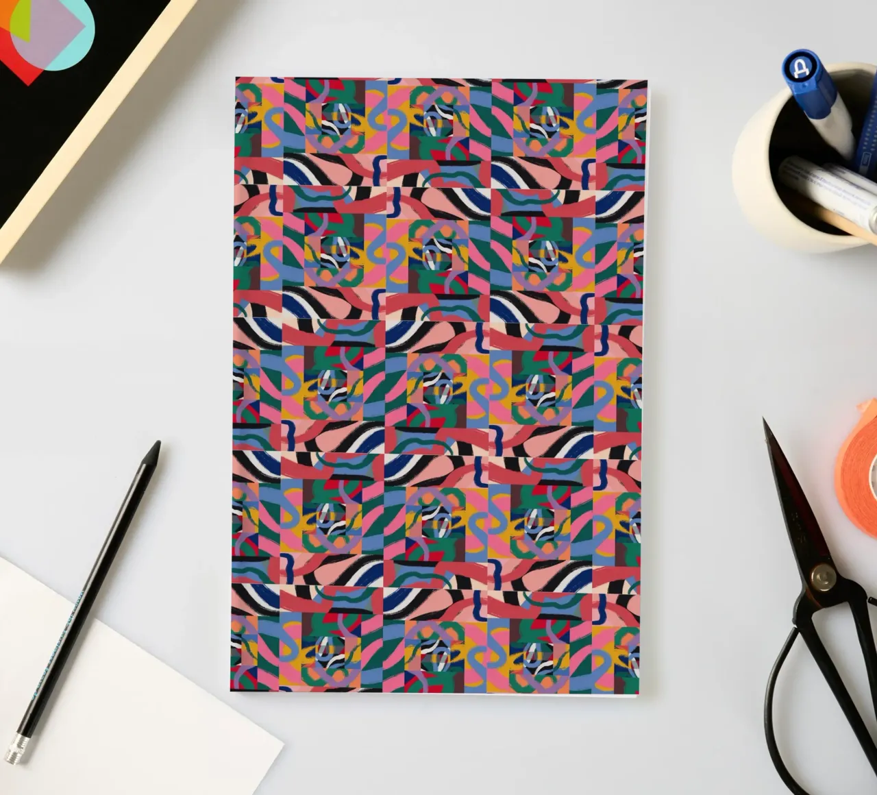 Repetitive pattern 07 notebook by Little Dean