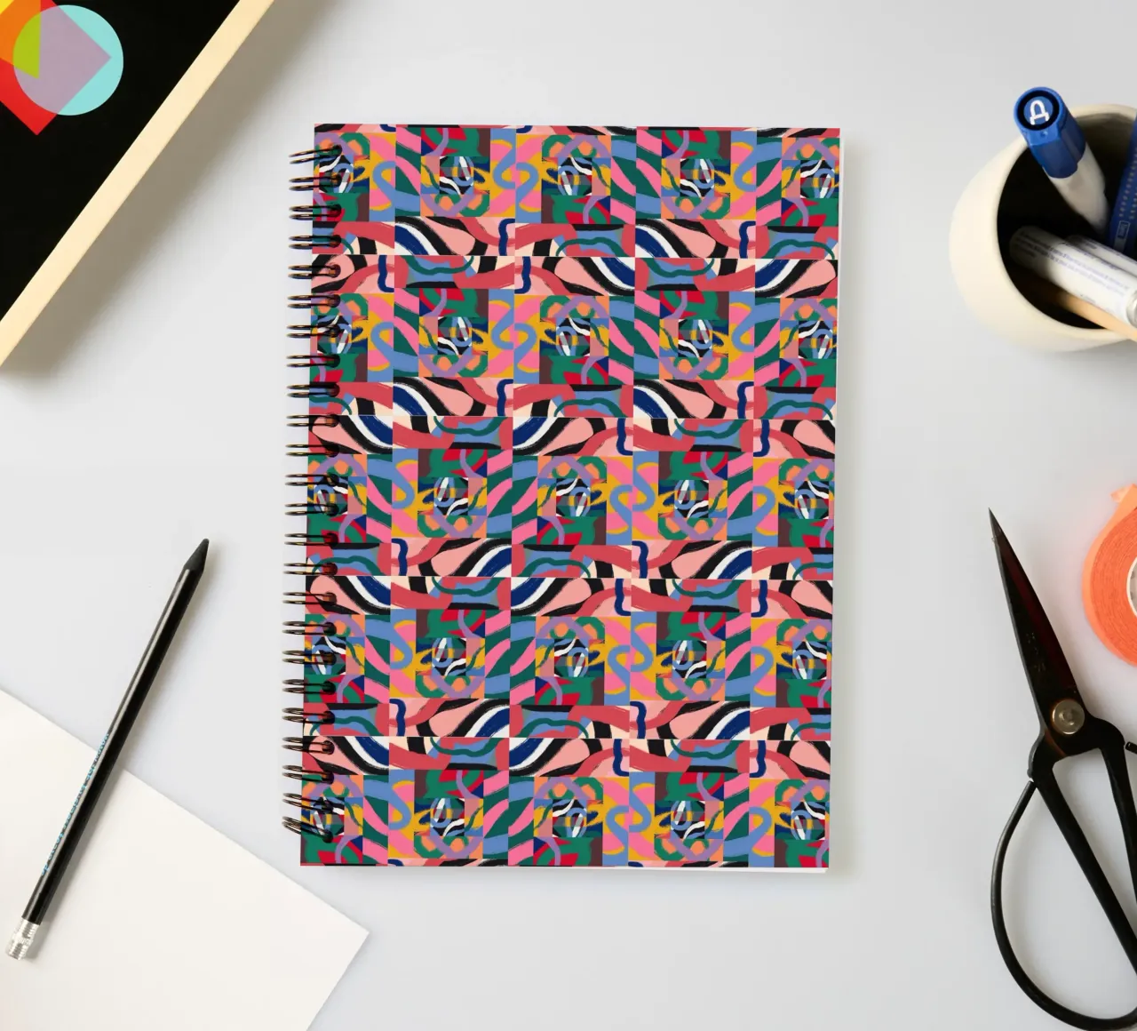 Repetitive pattern 07 spiral notebook by Little Dean