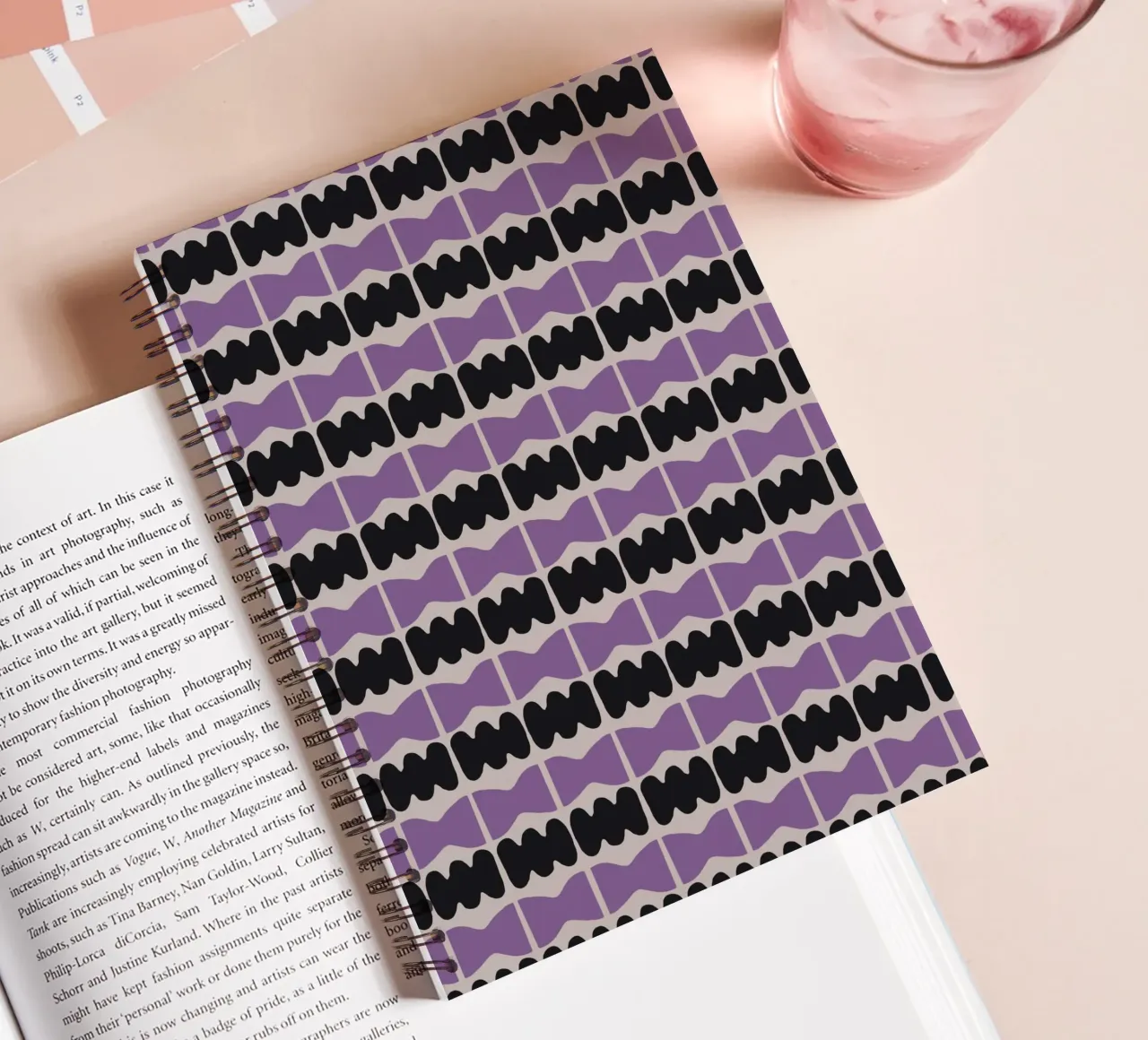 Repetitive pattern 09 spiral notebook by Little Dean