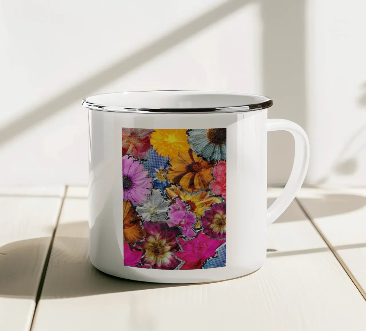 Flower power tazza in smalto da RS LAB STUDIO