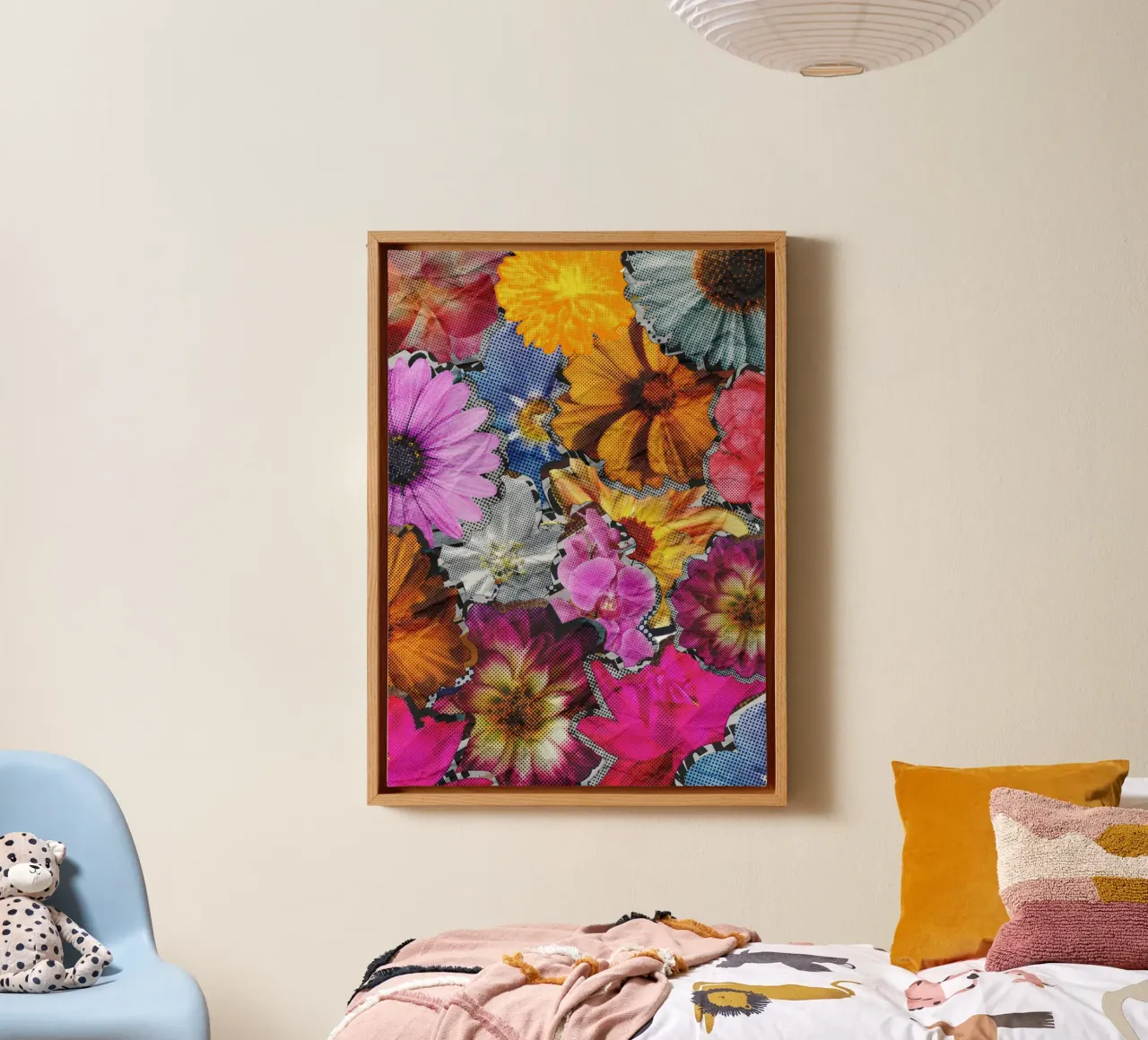 Flower power tela con Cornice a cassetta da RS LAB STUDIO
