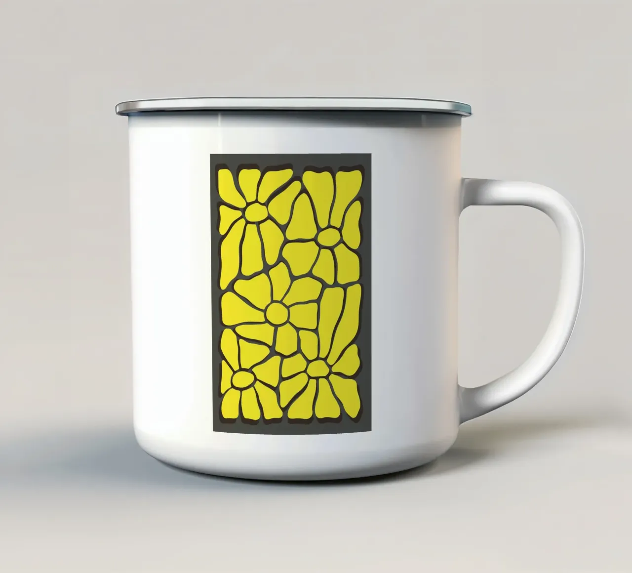 Flower composition tazza in smalto da RS LAB STUDIO