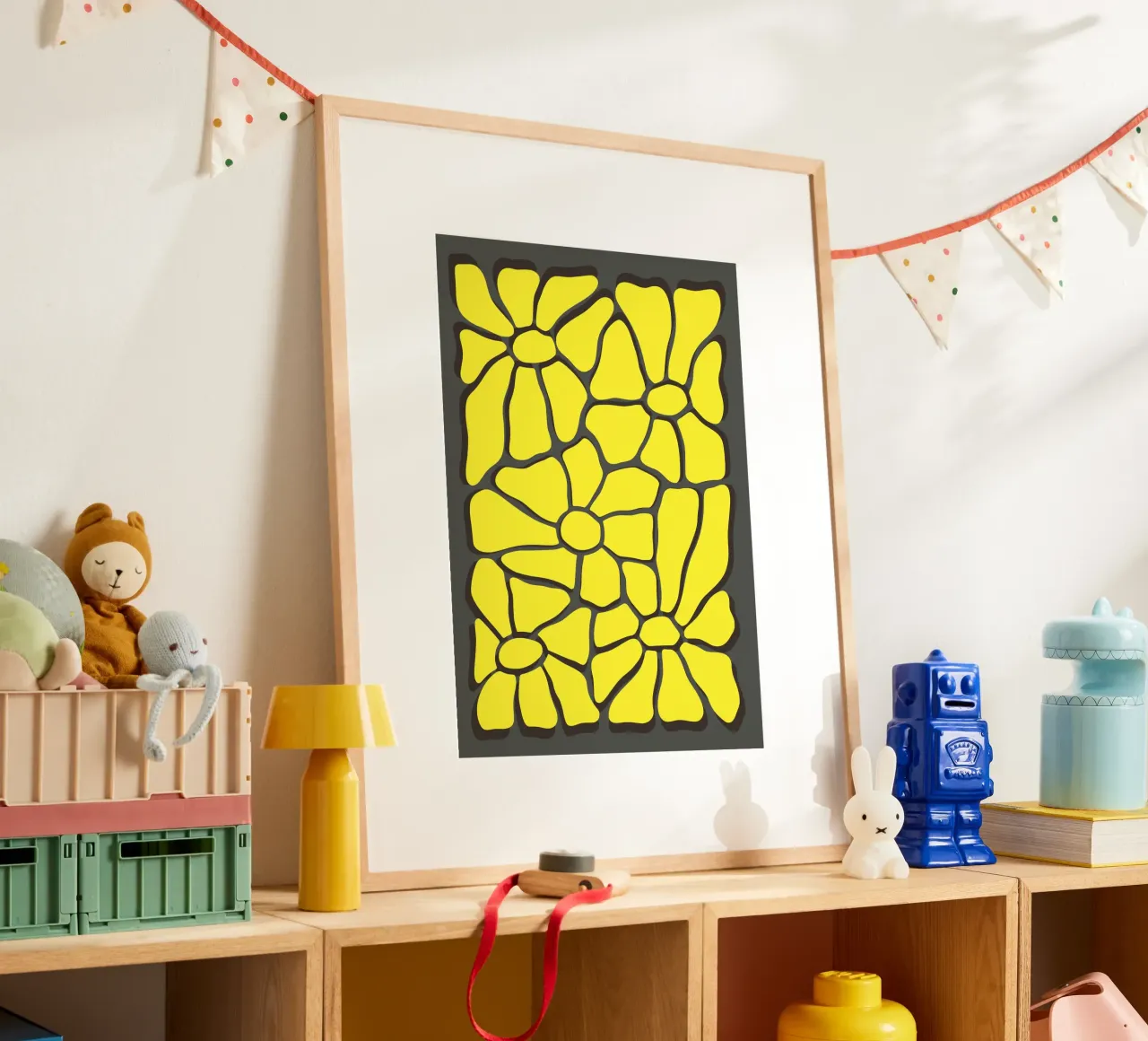 Flower composition poster con telaio in legno da RS LAB STUDIO